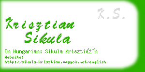 krisztian sikula business card
